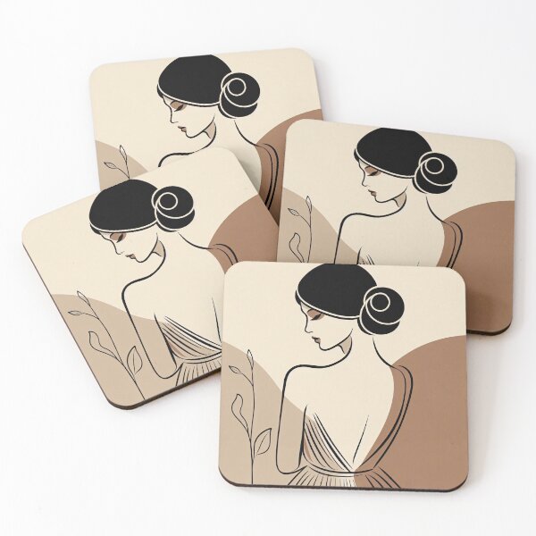 Item preview, beautiful girl minimalist illustration. floral designed and sold by Pixel Perfect.