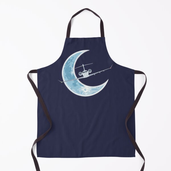 Item preview, Bombardier Challenger 350 Jet Crescent Moon Night Flight Design designed and sold by skye-studio.