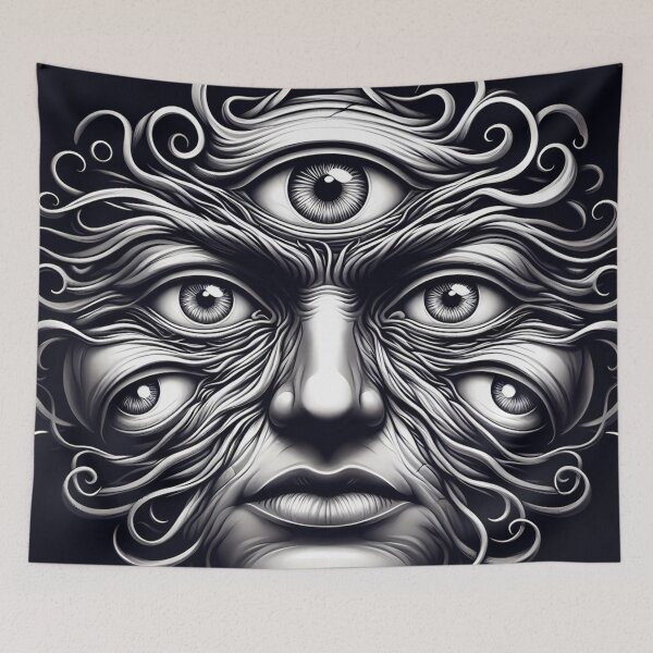 Item preview, Visionary Whorls: The Multieyed Enigma designed and sold by aminz4.