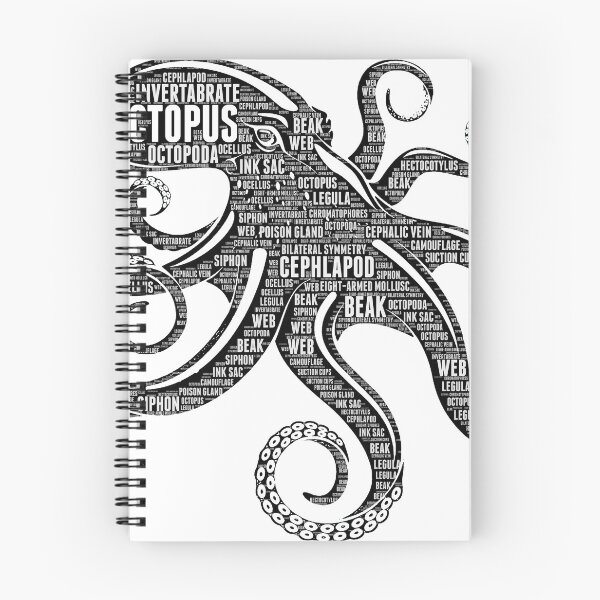 Item preview, WORDY BLACK OCTOPUS designed and sold by OBJETDART.
