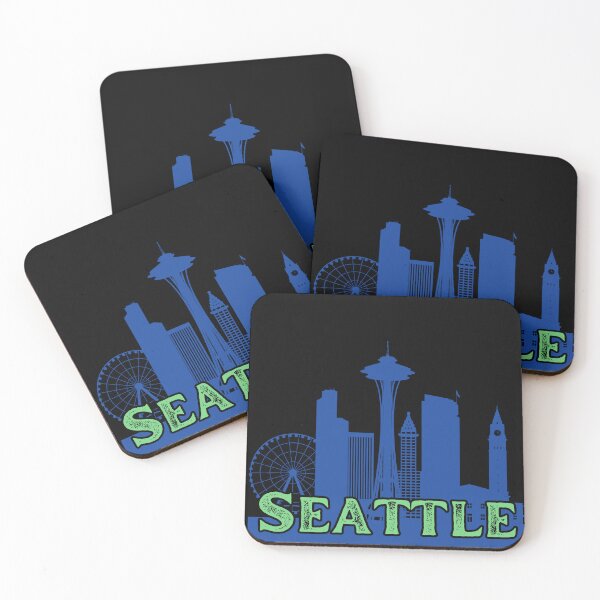 Artikelvorschau, Skyline von Seattle entworfen und verkauft von Blue-Dazzle.