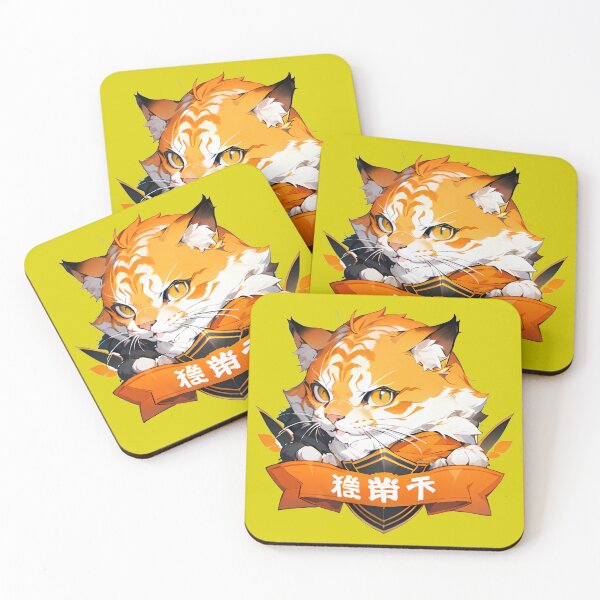 Item preview, Fierce orange cat with iron shield  designed and sold by fahrent.