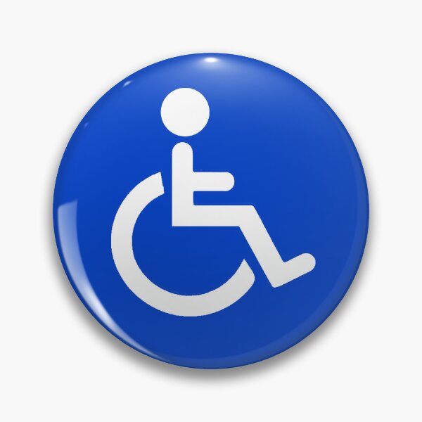 Item preview, Blue disabled symbol sticker designed and sold by BuxomBabe21.