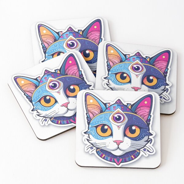 Item preview, Psychic Cat Sticker designed and sold by CatStickershere.