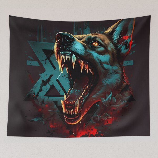 Item preview, “Ferocity of the German Shepherd” designed and sold by Art-Vortex-fr.