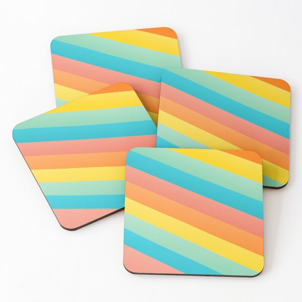 Item preview, Bright Rainbow Striped Lines Parallel Color Strips designed and sold by EvergreenMotifs.