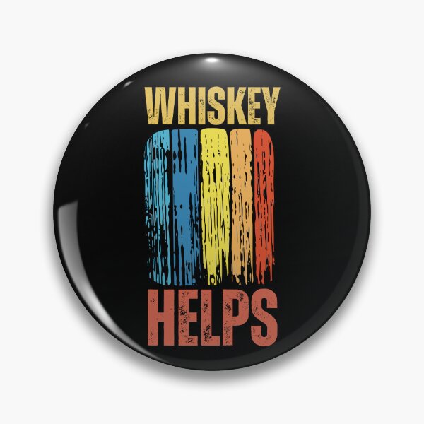 Artikelvorschau, Vintage Whiskey Lover's Gift: 'Whiskey Helps' Design entworfen und verkauft von Blacki3.