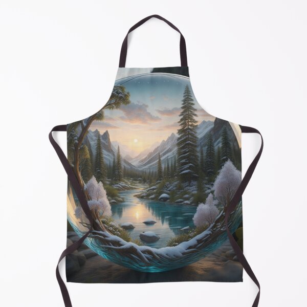 Item preview, Snowy Mountain Majesty: Enchanted Glass Orb In Winter Wilderness designed and sold by EnchantedVista.