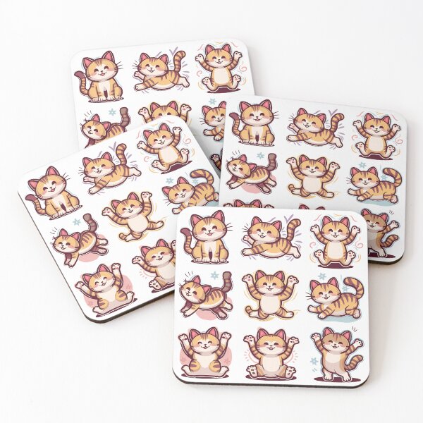 Item preview, Playful Kittens - Whimsical Cat Stickers designed and sold by WatermelonPink.