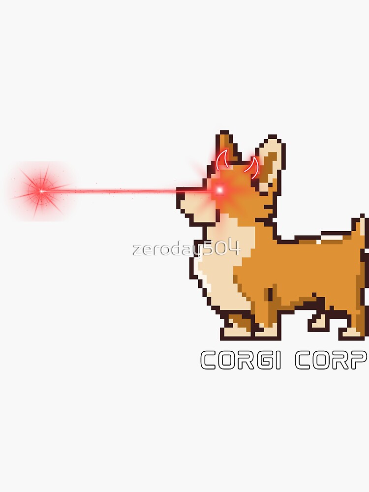 Thumbnail 3 of 3, Sticker, Corgi Corp Red Team designed and sold by zeroday504.