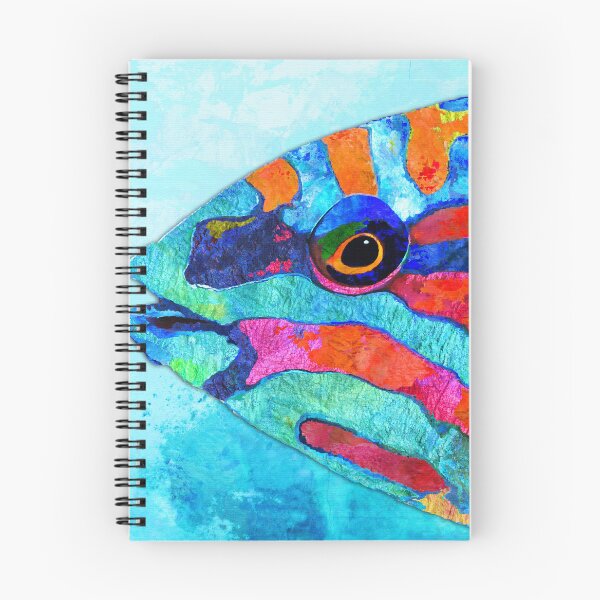 Item preview, Colorful Tropical Fish Wrasse Beachy Beach Art designed and sold by Sharon Cummings Art.