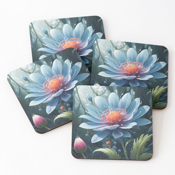 Item preview, flower, blue, beautiful, nature, green, leaf designed and sold by NAVAL00.