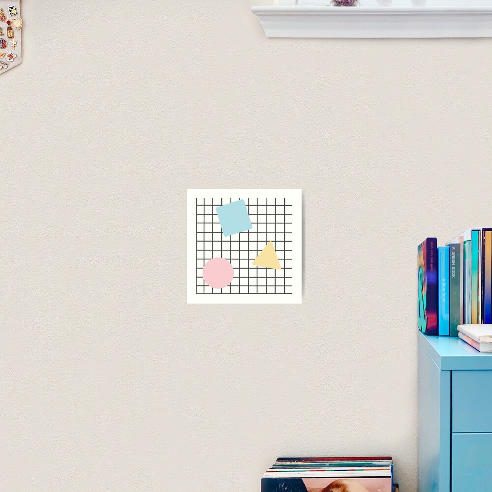 Aesthetic Grid Shapes Art Print For Sale By Rocket To Pluto Redbubble