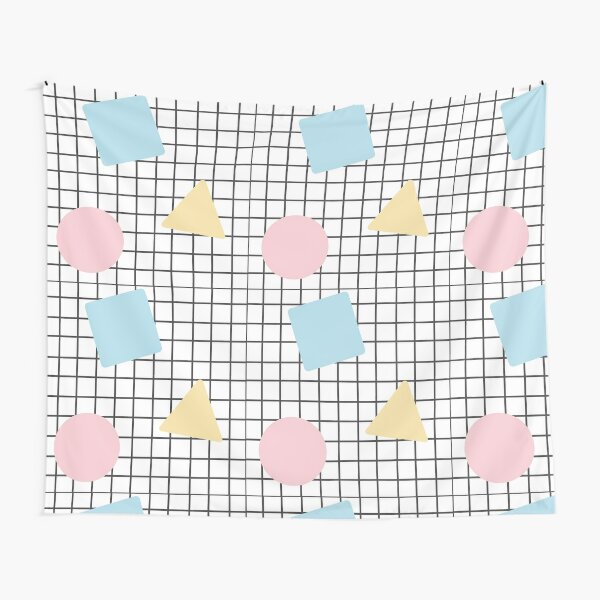 Aesthetic Grid Shapes Tapestry For Sale By Rocket To Pluto Redbubble