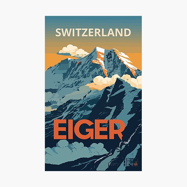 Item preview, A Vintage Travel Art of Eiger - Switzerland  designed and sold by GoodOldVintage.