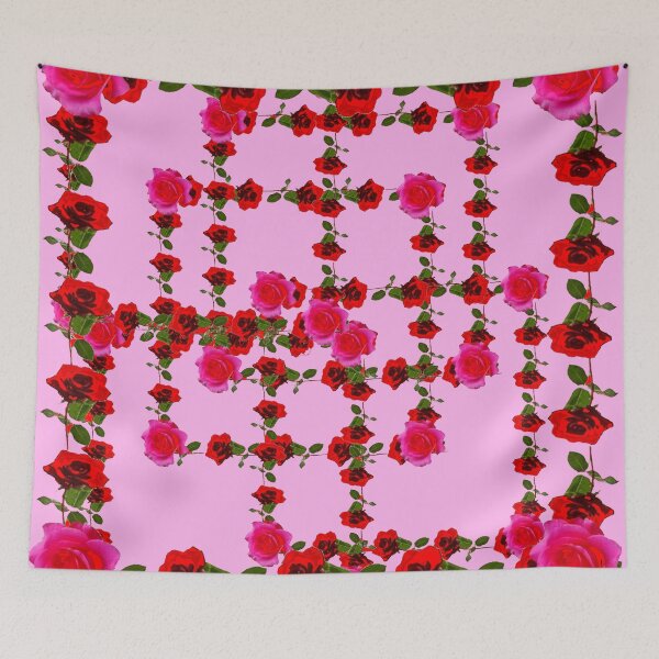 Item preview,  CLIMBING RED & PINK ROSE PATTERN designed and sold by sharlesart.
