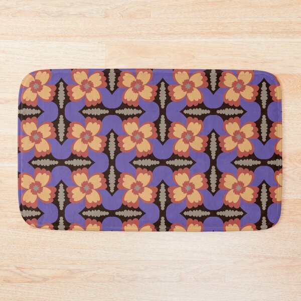 Item preview, Four large flowers, purple, red, yellow and brown designed and sold by naomibroudo.