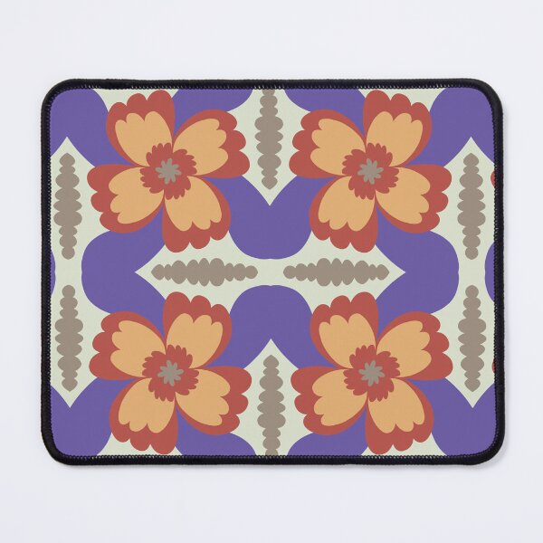 Item preview, Four large flowers 2, purple, red, yellow and cream designed and sold by naomibroudo.