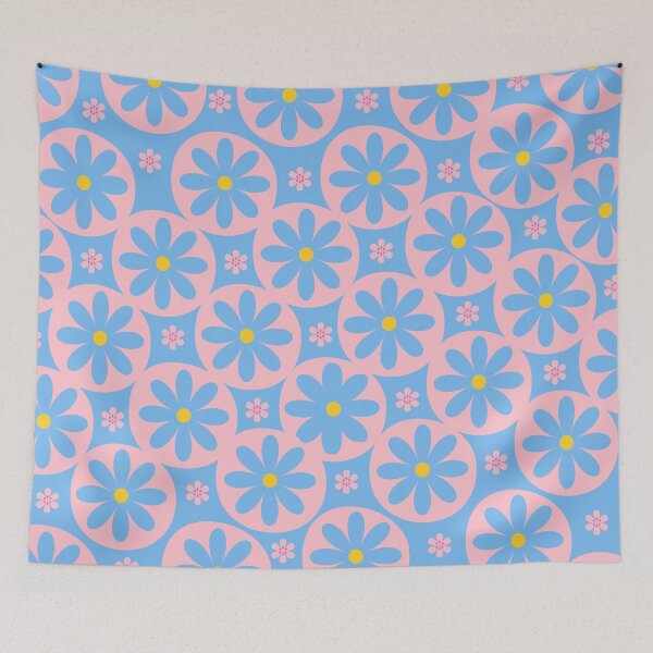 Item preview, Patrón de flores azul bebé y rosa designed and sold by LMStudioDesigns.