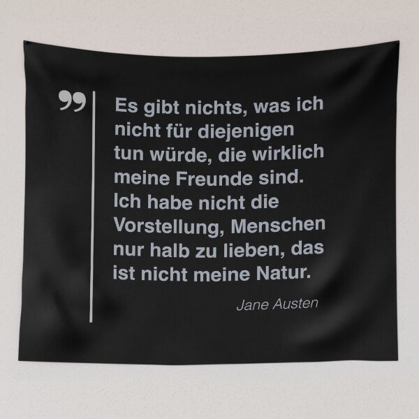 Artikelvorschau, Jane Austen Zitat über Freundschaft auf Deutsch entworfen und verkauft von CMYKStudio.
