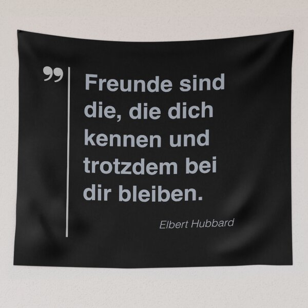 Artikelvorschau, Elbert Hubbard Zitat über Freundschaft auf Deutsch entworfen und verkauft von CMYKStudio.