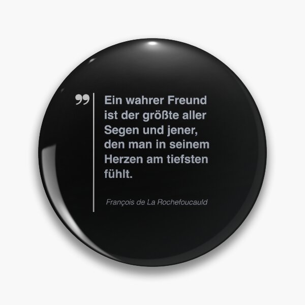 Artikelvorschau, François de La Rochefoucauld Zitat über Freundschaft auf Deutsch entworfen und verkauft von CMYKStudio.