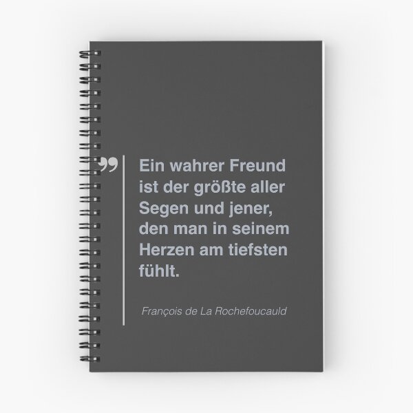 Artikelvorschau, François de La Rochefoucauld Zitat über Freundschaft auf Deutsch entworfen und verkauft von CMYKStudio.