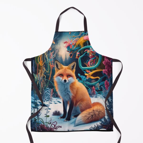 Artikelvorschau, Fuchs-Portrait. Winterfuchs, Schneefuchs, Vintage-Fuchs, Fuchs-Malerei, Hieronymus Bosch-Stil entworfen und verkauft von FoxVibes.