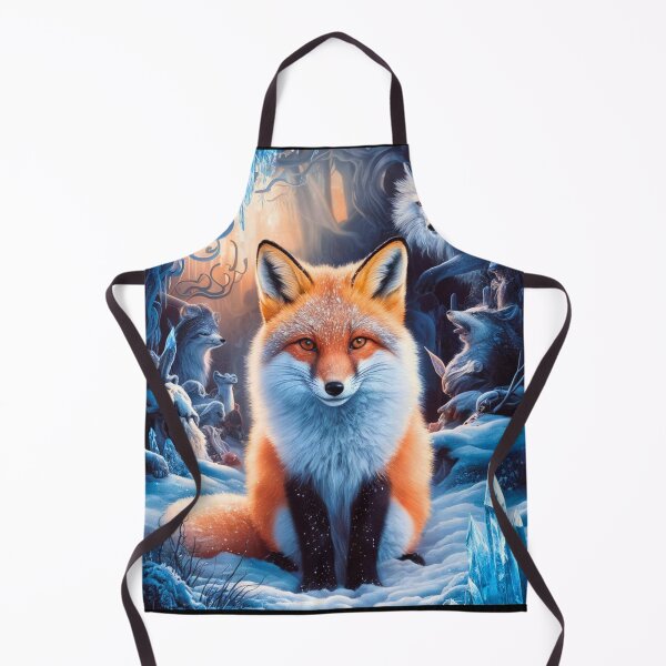 Artikelvorschau, Fuchs-Portrait. Winterfuchs, Schneefuchs, Vintage-Fuchs, Fuchs-Malerei, Hieronymus Bosch-Stil entworfen und verkauft von FoxVibes.