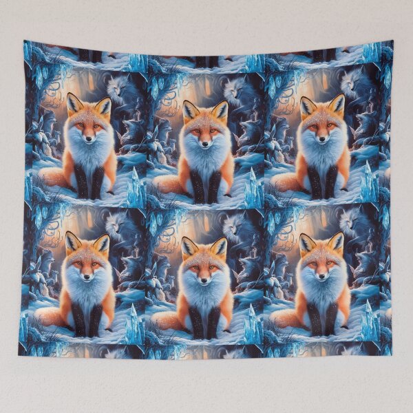 Artikelvorschau, Fuchs-Portrait. Winterfuchs, Schneefuchs, Vintage-Fuchs, Fuchs-Malerei, Hieronymus Bosch-Stil entworfen und verkauft von FoxVibes.
