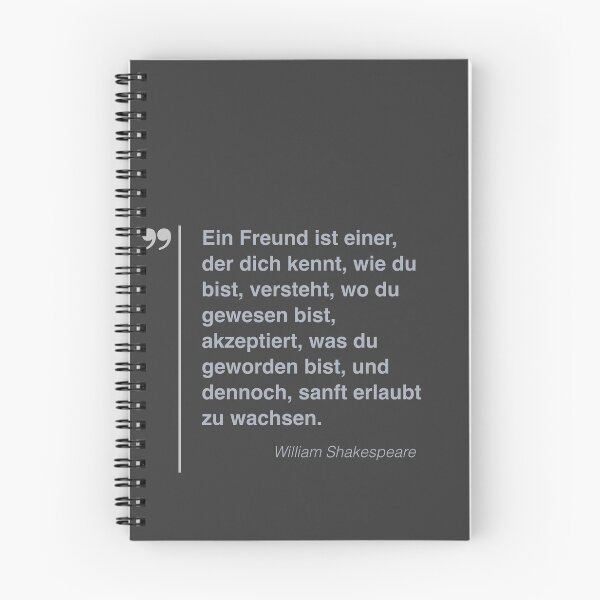 Artikelvorschau, William Shakespeare Zitat über Freundschaft auf Deutsch entworfen und verkauft von CMYKStudio.