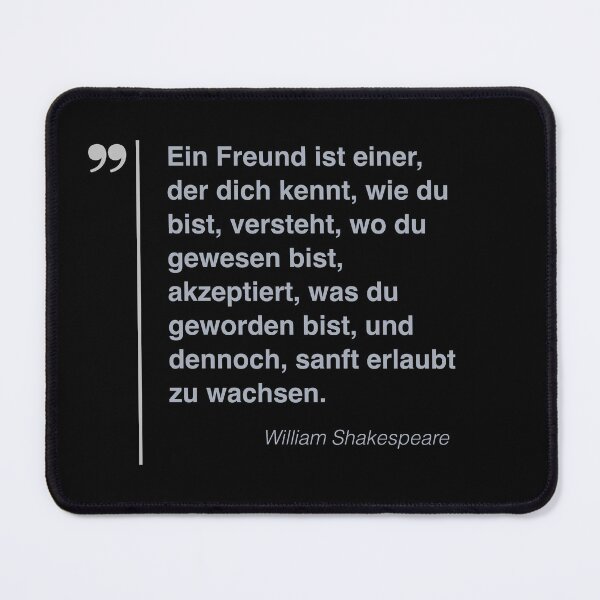 Item preview, William Shakespeare Zitat über freundschaft auf deutsch designed and sold by CMYKStudio.