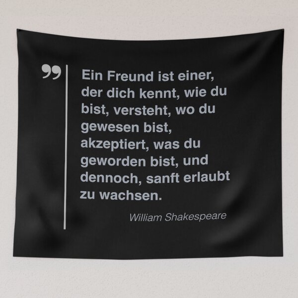 Artikelvorschau, William Shakespeare Zitat über Freundschaft auf Deutsch entworfen und verkauft von CMYKStudio.