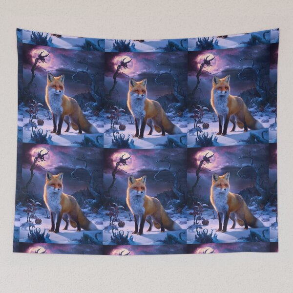 Item preview, Fox Portrait. Winter fox, snowy fox, vintage fox, fox painting, Hieronymus Bosch style designed and sold by FoxVibes.