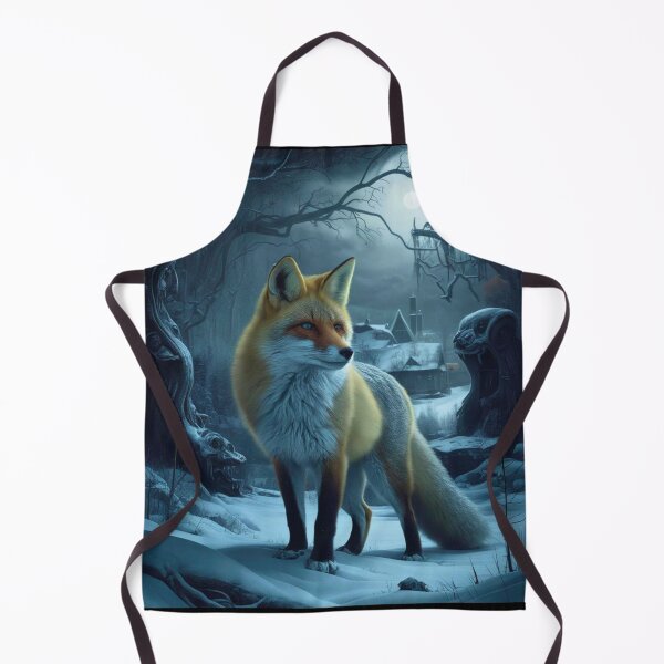 Item preview, Fox Portrait. Winter fox, snowy fox, vintage fox, fox painting, Hieronymus Bosch style designed and sold by FoxVibes.
