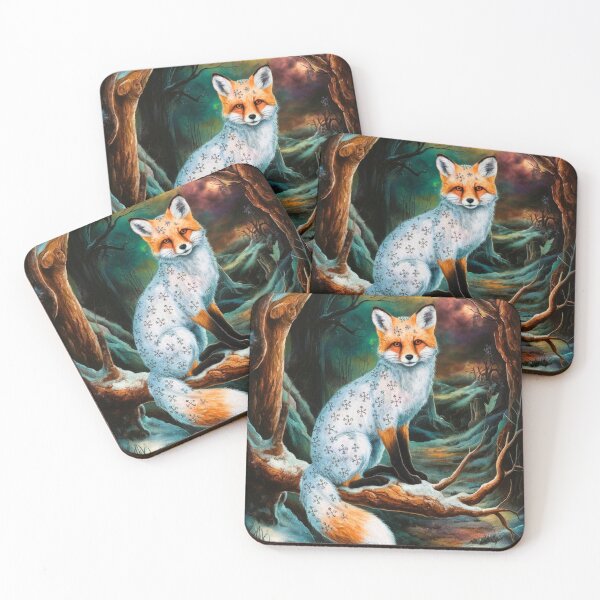 Artikelvorschau, Fuchs-Portrait. Winterfuchs, Schneefuchs, Vintage-Fuchs, Fuchs-Malerei, Hieronymus Bosch-Stil entworfen und verkauft von FoxVibes.