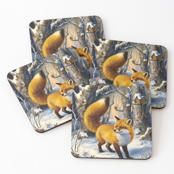 Artikelvorschau, Fuchs-Portrait. Winterfuchs, Schneefuchs, Vintage-Fuchs, Fuchs-Malerei, Hieronymus Bosch-Stil entworfen und verkauft von FoxVibes.