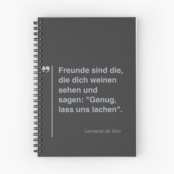 Artikelvorschau, Leonardo da Vinci Zitat über Freundschaft auf Deutsch entworfen und verkauft von CMYKStudio.