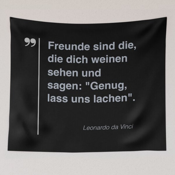 Artikelvorschau, Leonardo da Vinci Zitat über Freundschaft auf Deutsch entworfen und verkauft von CMYKStudio.