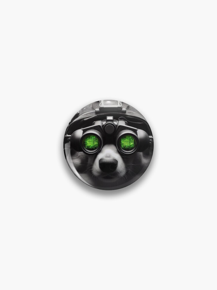 Thumbnail 1 of 3, Pin, Tactical Cyber Corgi designed and sold by zeroday504.