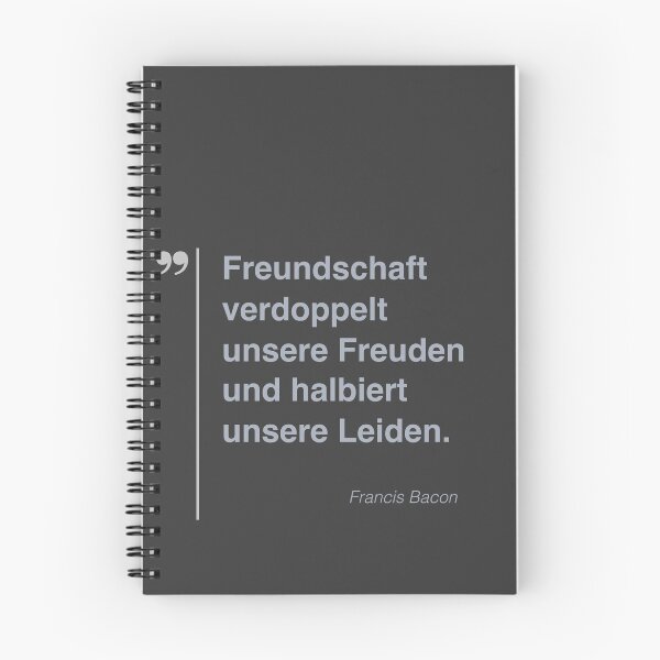 Artikelvorschau, Francis Bacon Zitat über Freundschaft auf Deutsch entworfen und verkauft von CMYKStudio.