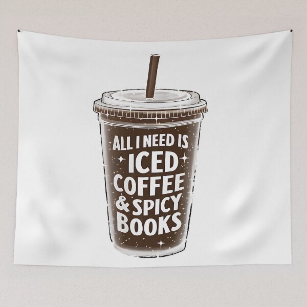Item preview,  All I Need Is Iced Coffee And Spicy Books Sticker, Smut Books Sticker, Iced Coffee Sticker, Reading Sticker, Coffee And Books. designed and sold by pugshowsfashion.