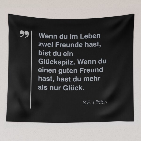 Artikelvorschau, S. E. Hinton Zitat über Freundschaft auf Deutsch entworfen und verkauft von CMYKStudio.