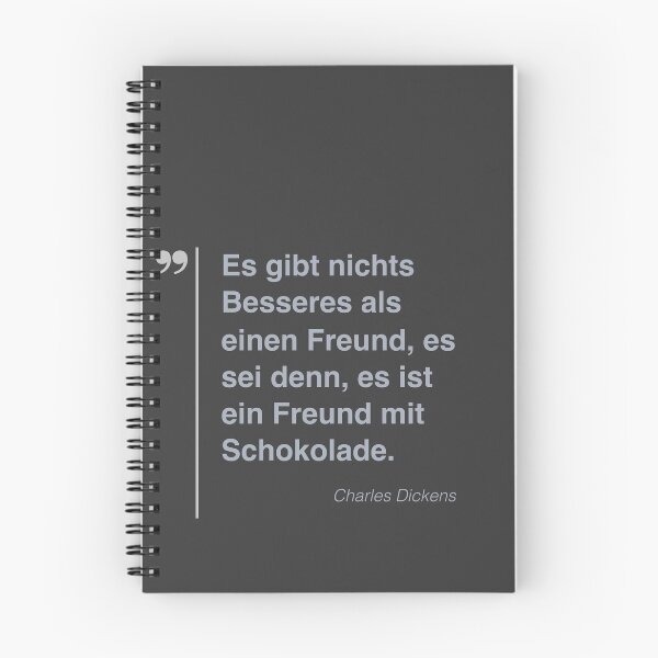 Artikelvorschau, Charles Dickens Zitat über Freundschaft auf Deutsch entworfen und verkauft von CMYKStudio.