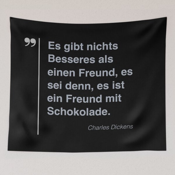 Artikelvorschau, Charles Dickens Zitat über Freundschaft auf Deutsch entworfen und verkauft von CMYKStudio.