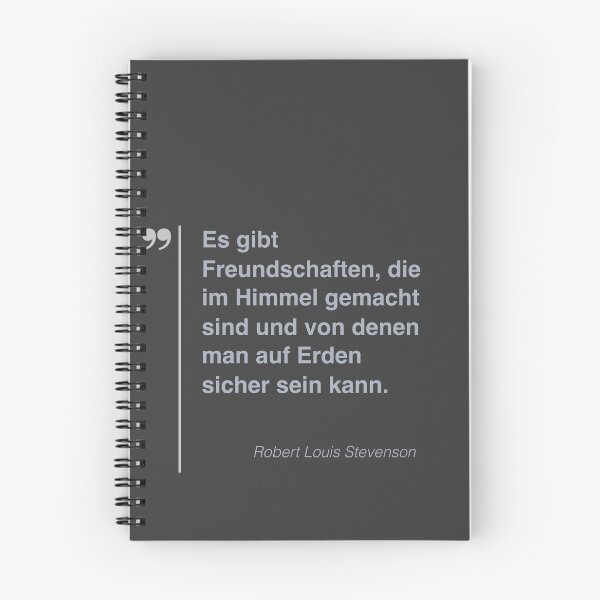 Artikelvorschau, Robert Louis Stevenson Zitat über Freundschaft auf Deutsch entworfen und verkauft von CMYKStudio.