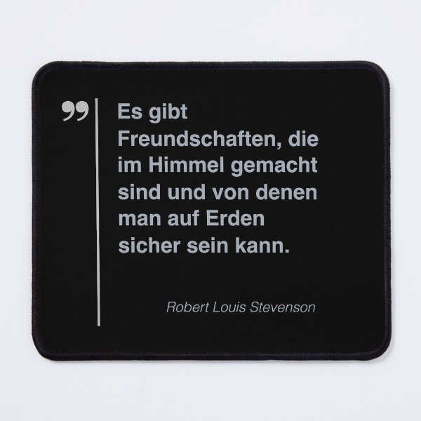 Item preview, Robert Louis Stevenson Zitat über freundschaft auf deutsch designed and sold by CMYKStudio.