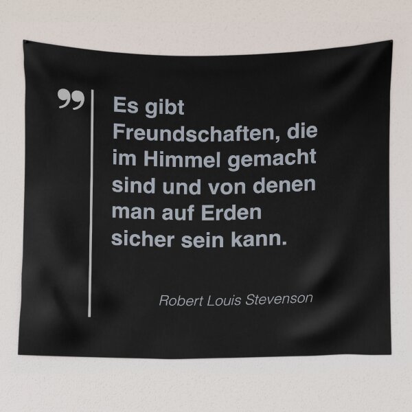 Artikelvorschau, Robert Louis Stevenson Zitat über Freundschaft auf Deutsch entworfen und verkauft von CMYKStudio.