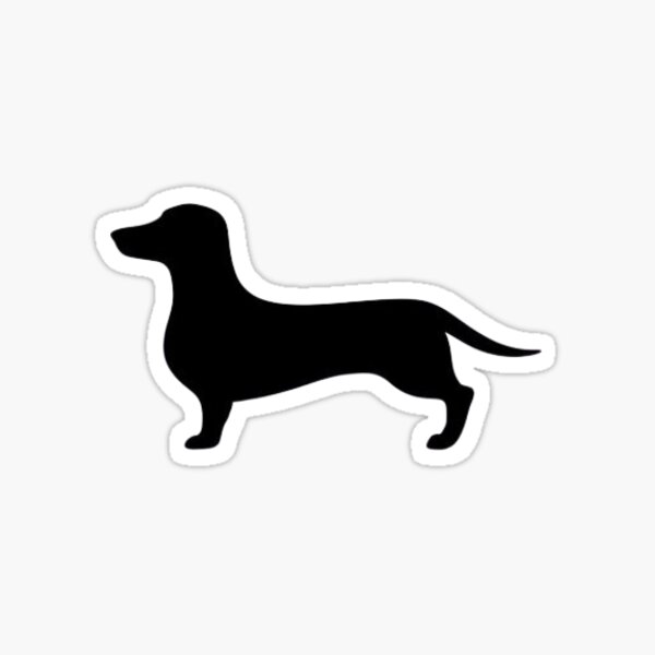 Item preview, Sausage Dog Silhouette Sticker designed and sold by Trialloja.