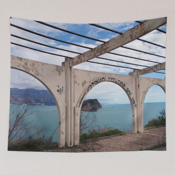 Item preview, Breathtaking View: Budva Coast from the Mountain Aerial Snapshot: Stunning Budva Coastline designed and sold by branaghbel.